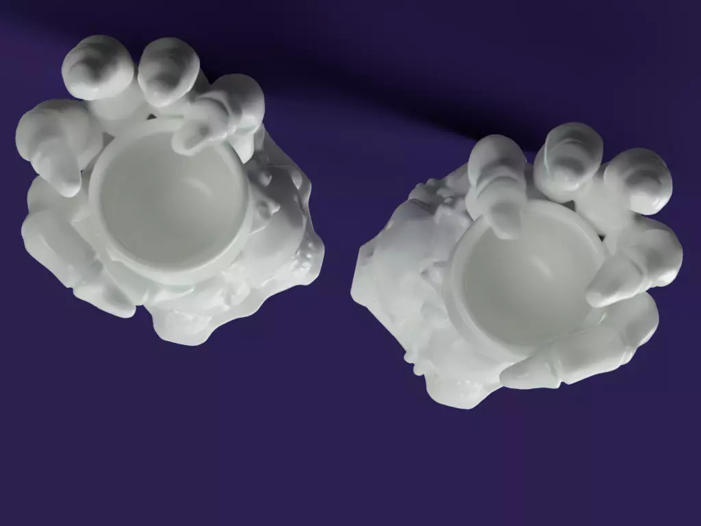 Skeleton Hand Candlestick Holders 3D print model_5