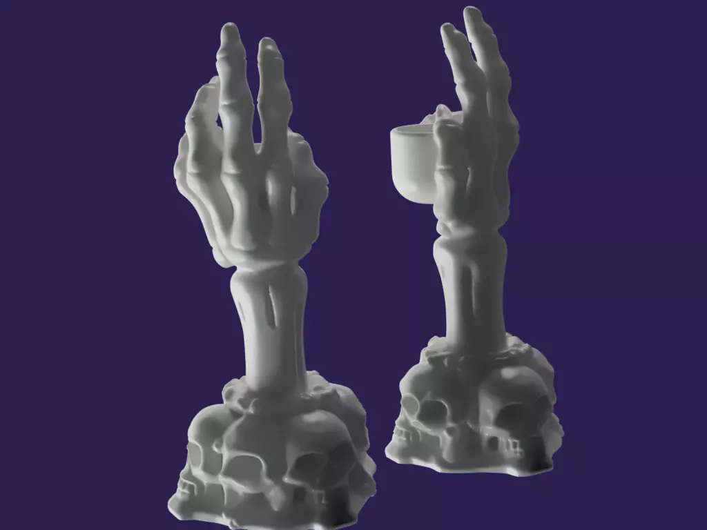 Skeleton Hand Candlestick Holders 3D print model_6
