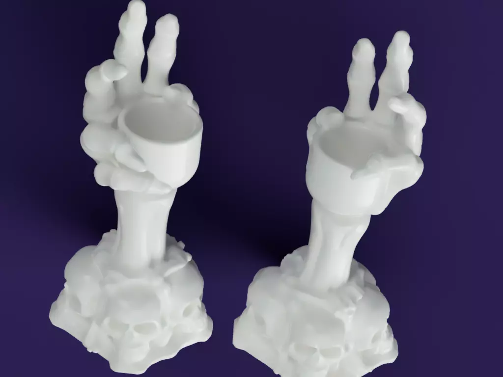 Skeleton Hand Candlestick Holders 3D print model_2