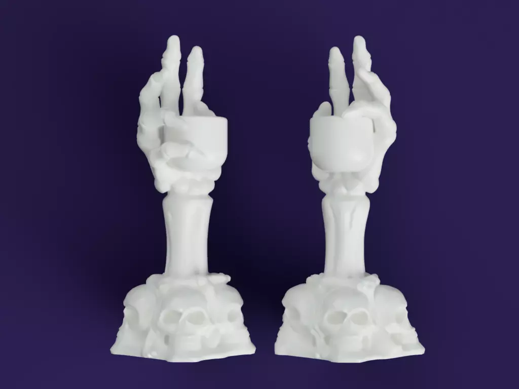 Skeleton Hand Candlestick Holders 3D print model_7