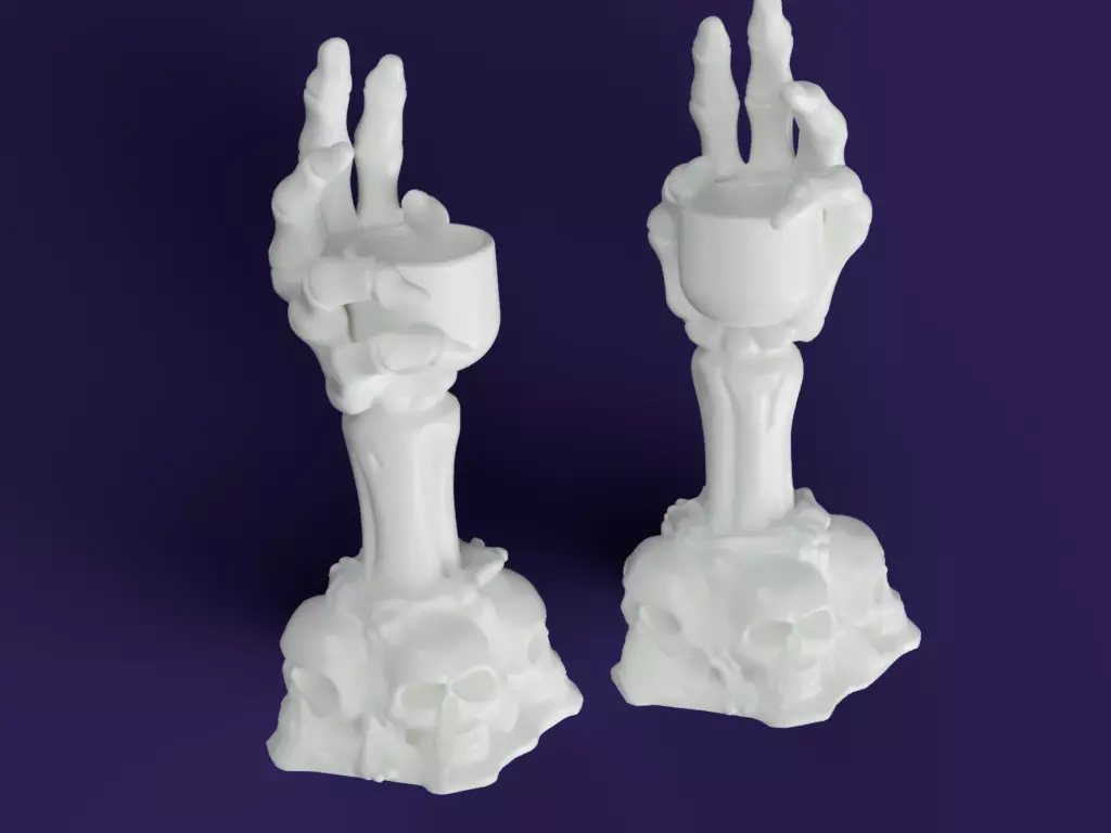 Skeleton Hand Candlestick Holders 3D print model_1