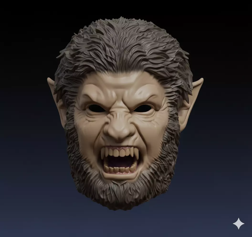 WEREWOLF FULL MASK 3D print model_10