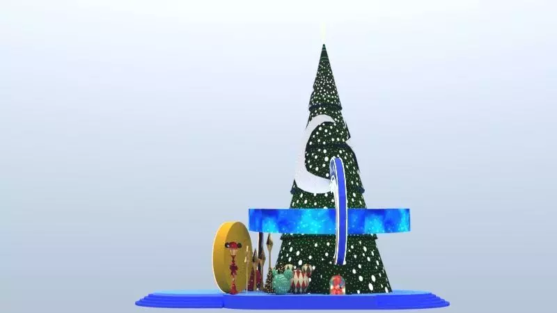 Magical Mickey Friends Christmas Tree 3D model_4