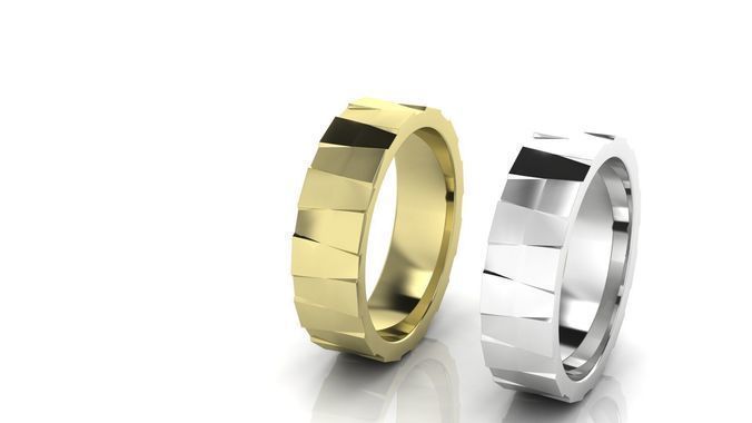 Wedding Ring 3D print model_1