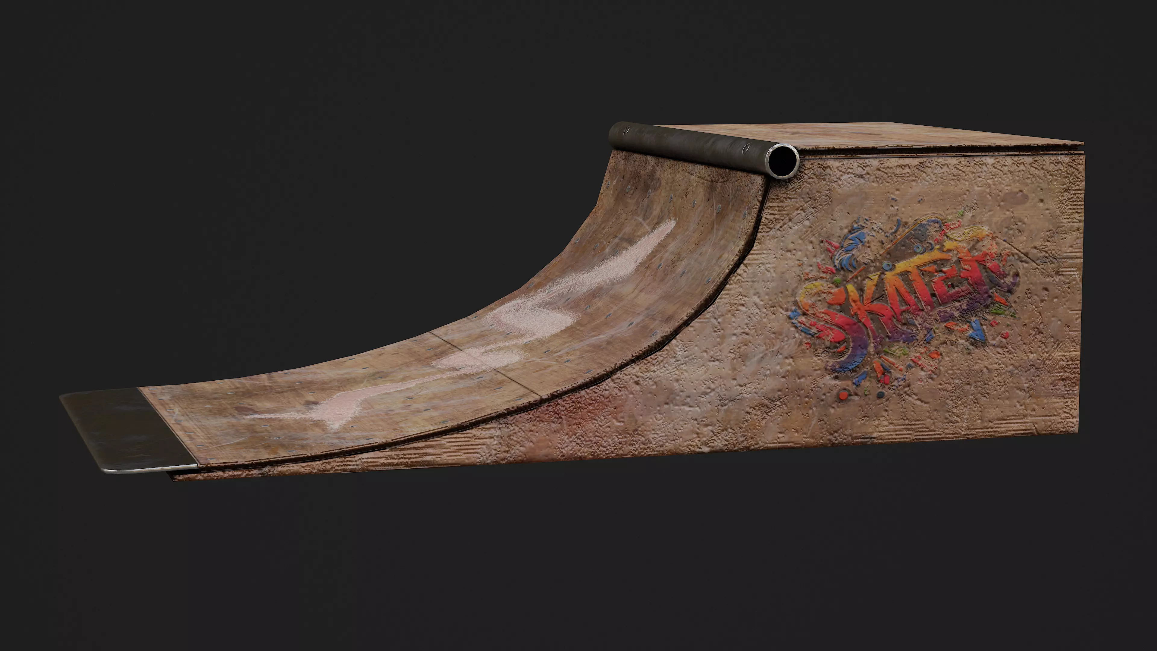 Skate Ramp Game Ready Model Low-poly 3D model_2