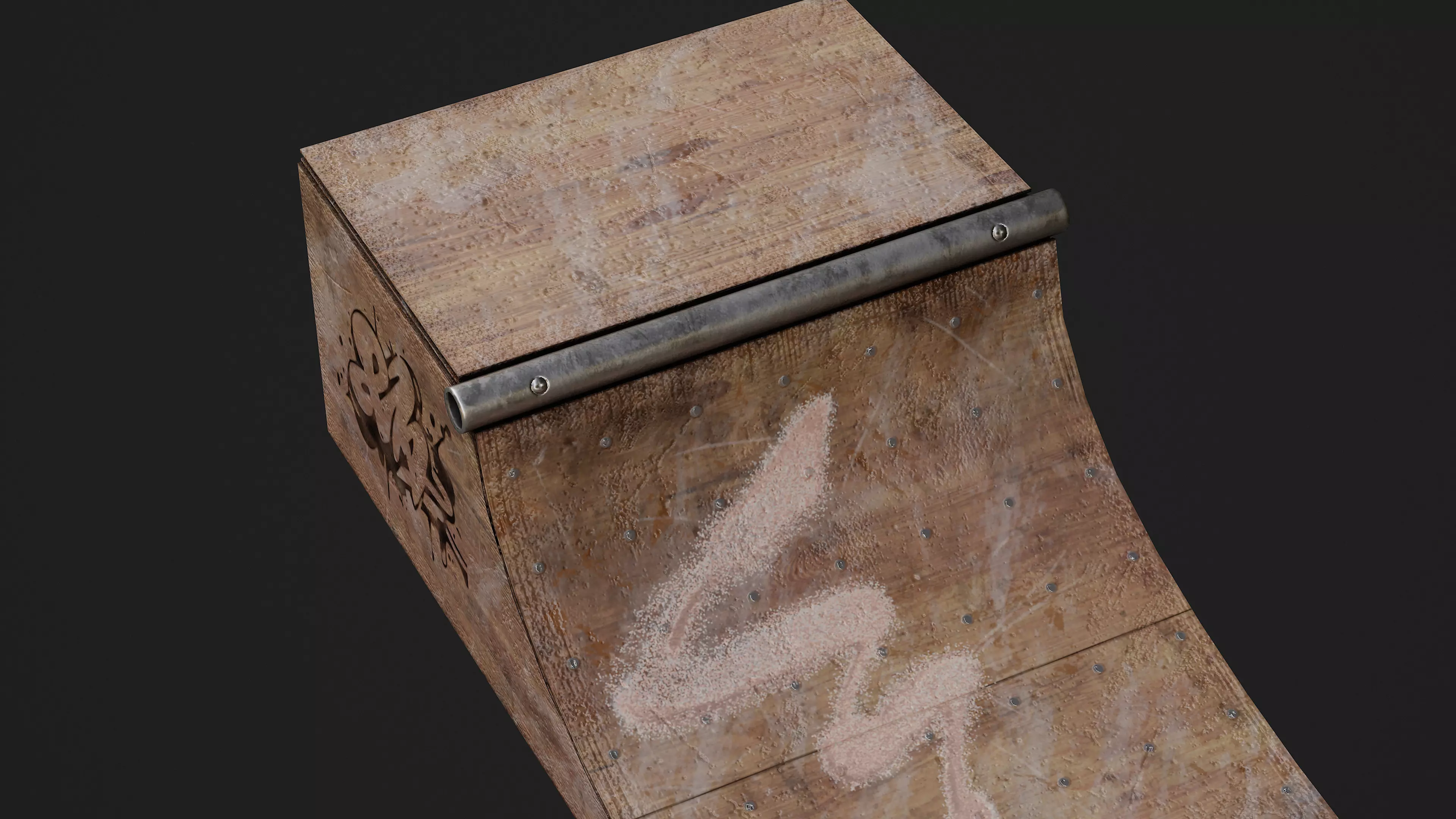 Skate Ramp Game Ready Model Low-poly 3D model_3