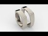 Parallel Hearts Wedding Ring Set 3D print model_1