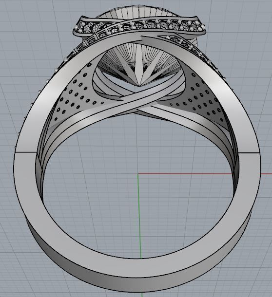 Diamond Ring 3D print model_3
