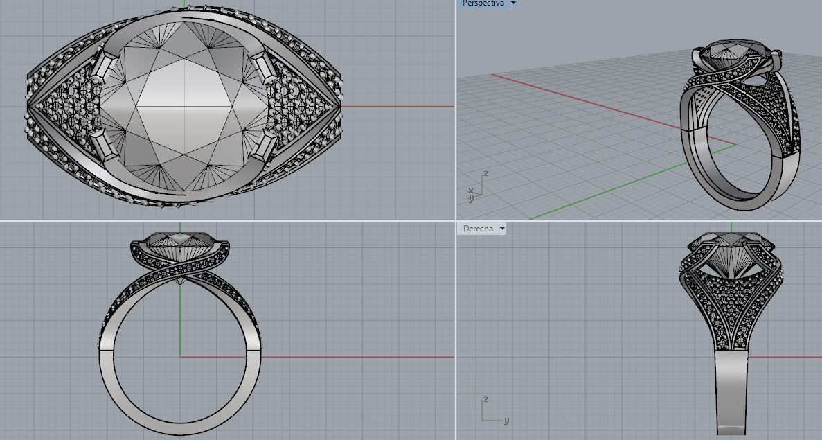 Diamond Ring 3D print model_1