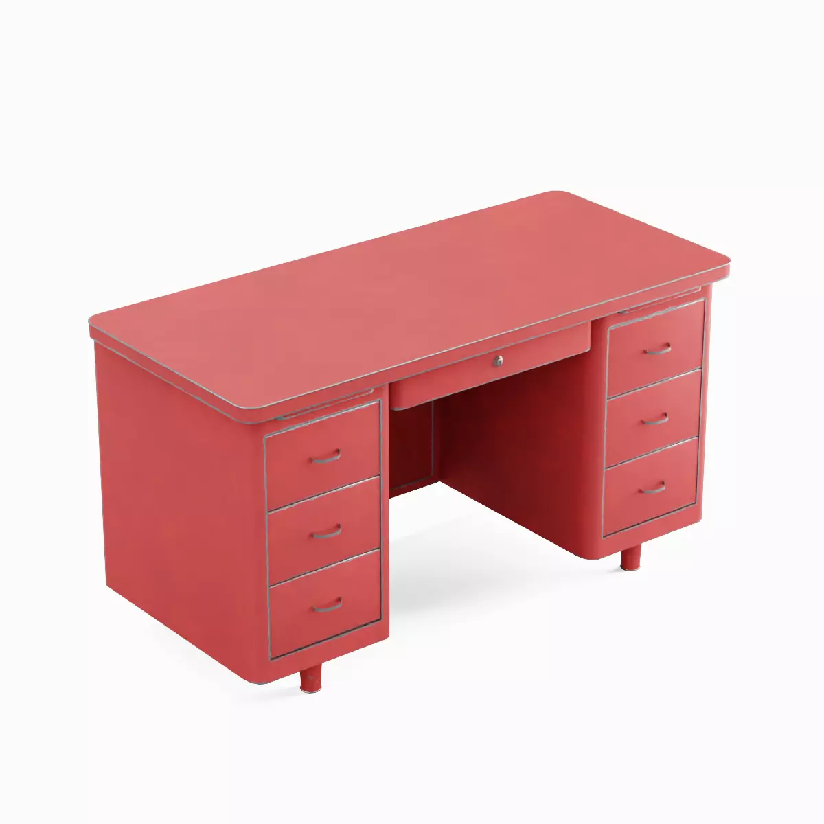 Metal Desk Pack 3D Model Collection_5