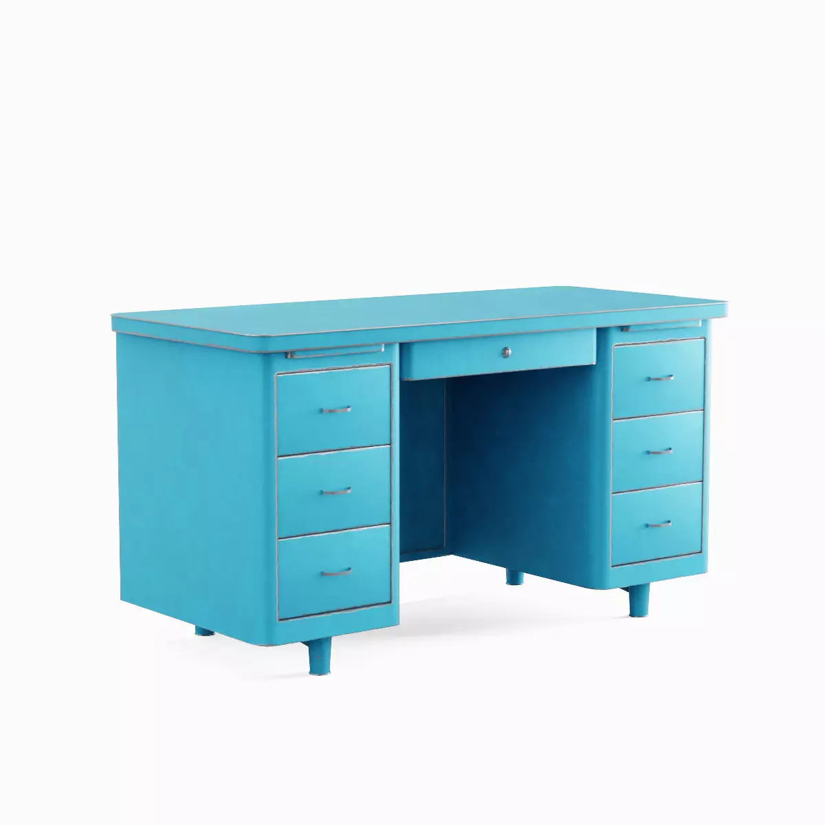 Metal Desk Pack 3D Model Collection_8