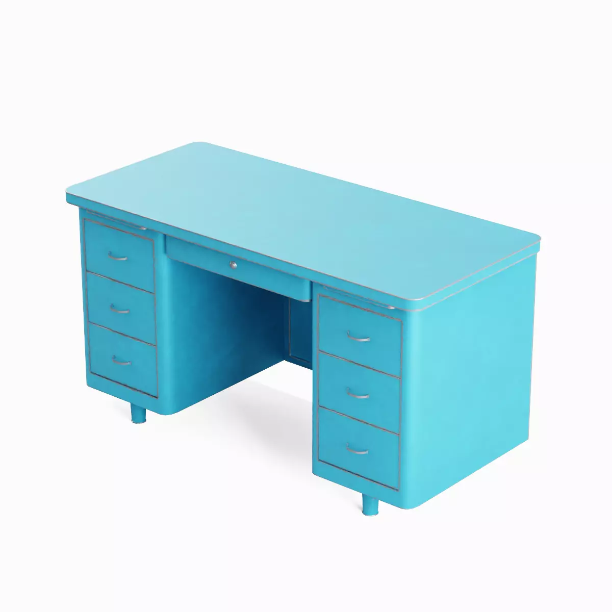 Metal Desk Pack 3D Model Collection_12