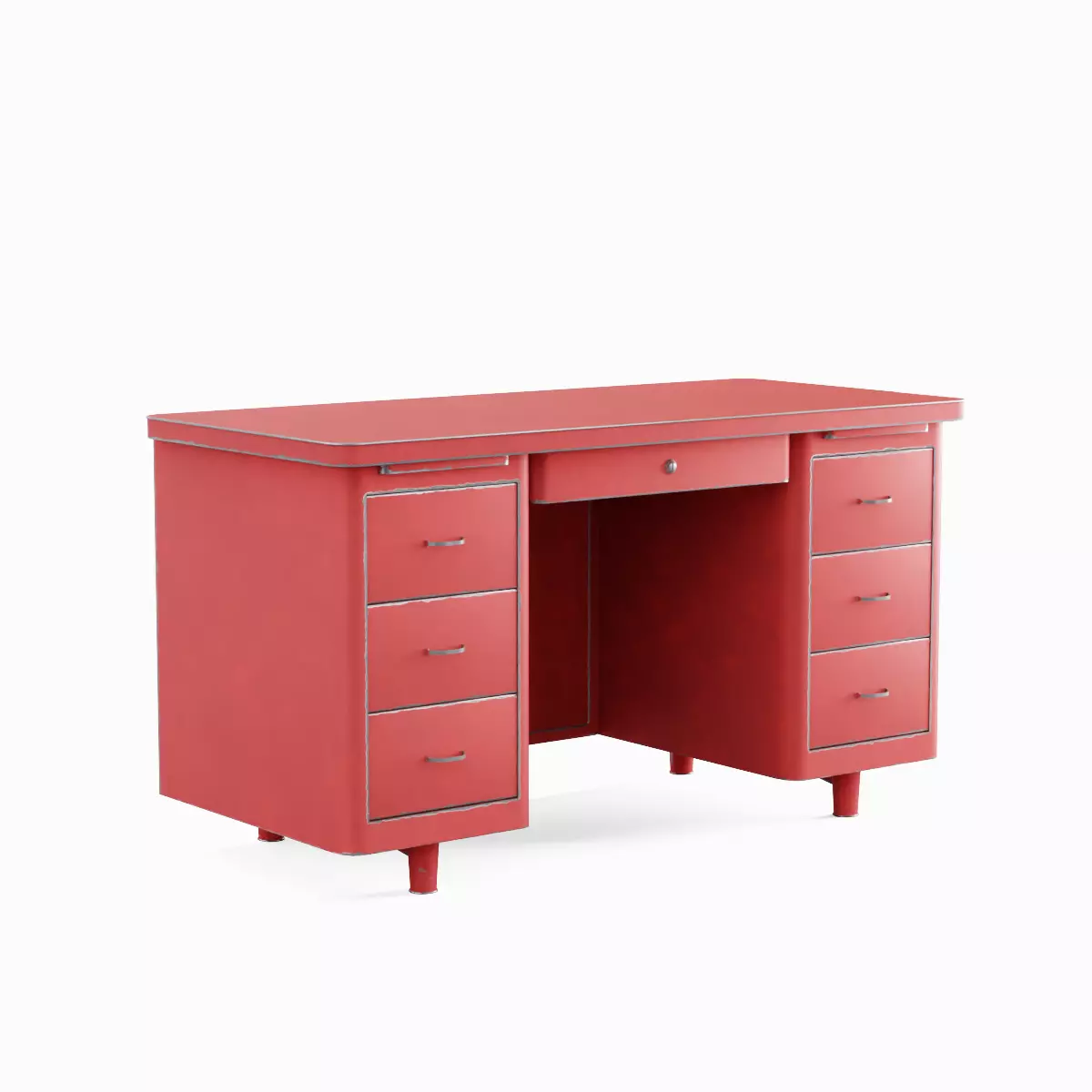 Metal Desk Pack 3D Model Collection_2