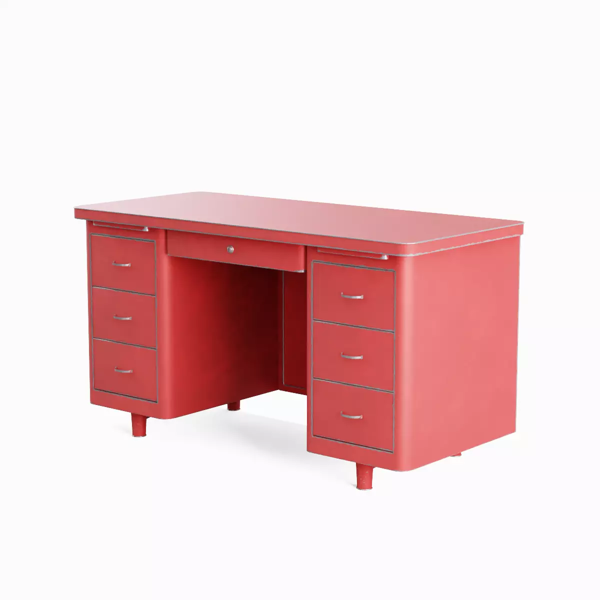 Metal Desk Pack 3D Model Collection_3