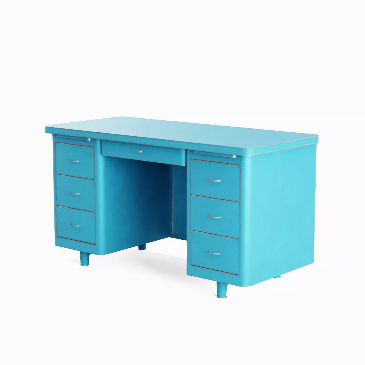 Metal Desk Pack 3D Model Collection_9