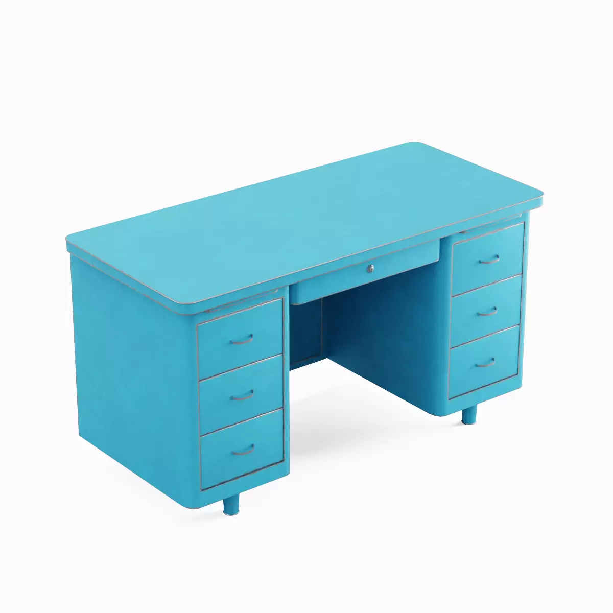 Metal Desk Pack 3D Model Collection_11