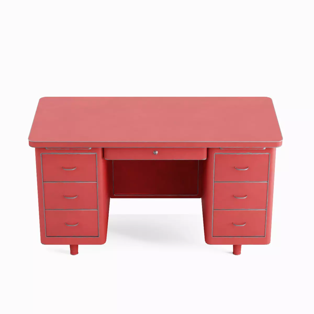 Metal Desk Pack 3D Model Collection_4