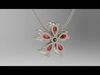 Ruby Petal Pendant 3D print model_1