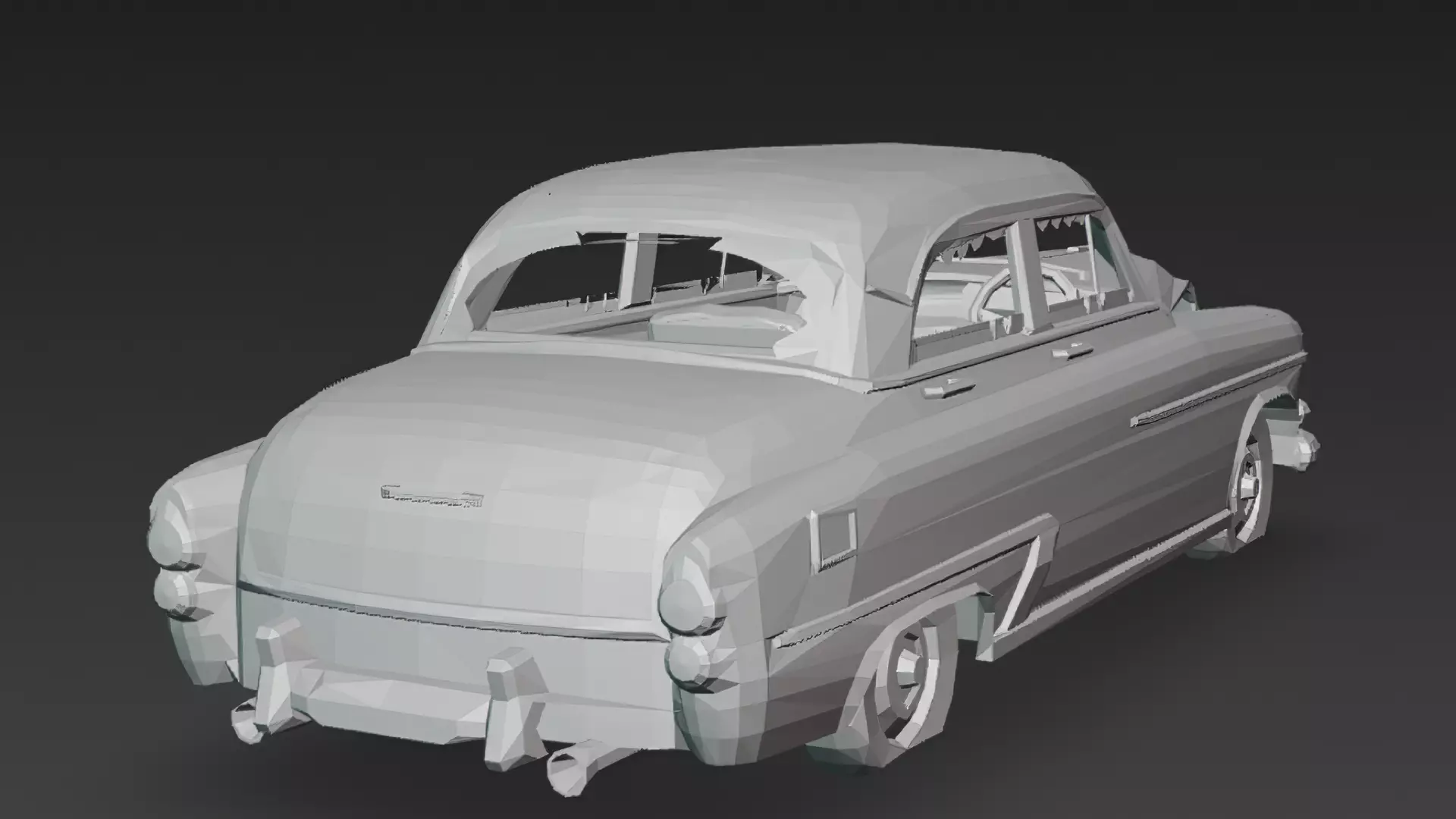 Abandoned Rusty Car 3D Model PBR Low-poly 3D model_12