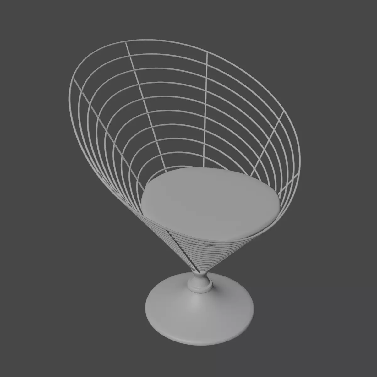 Wire Cone Chair Pack 3D Model Collection_32