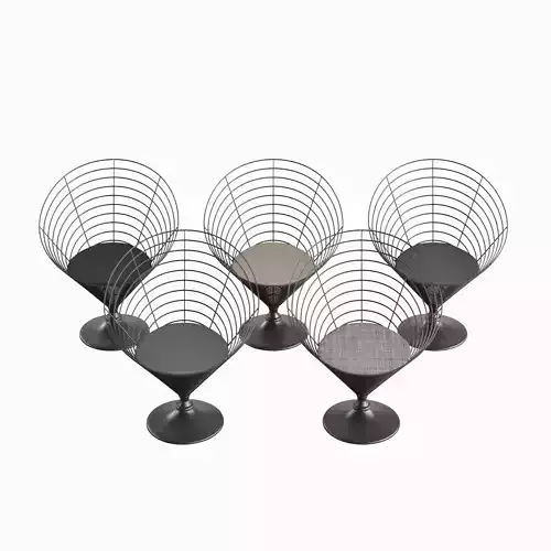 Wire Cone Chair Pack 3D Model Collection Wire Cone Chair Pack 3D Model Collection