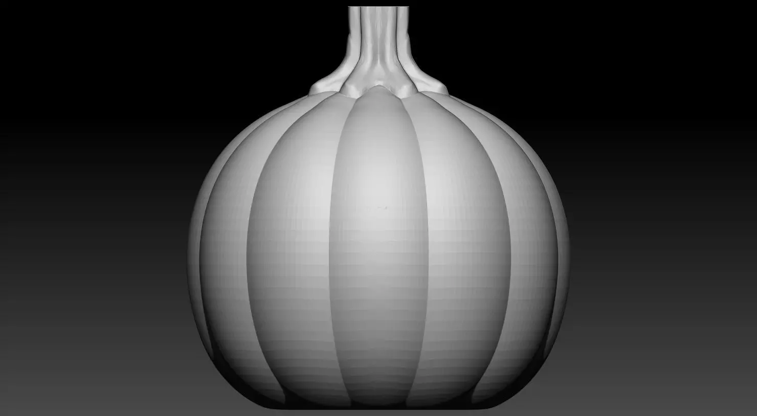 Halloween pumpkin model without supports 3D print model_3