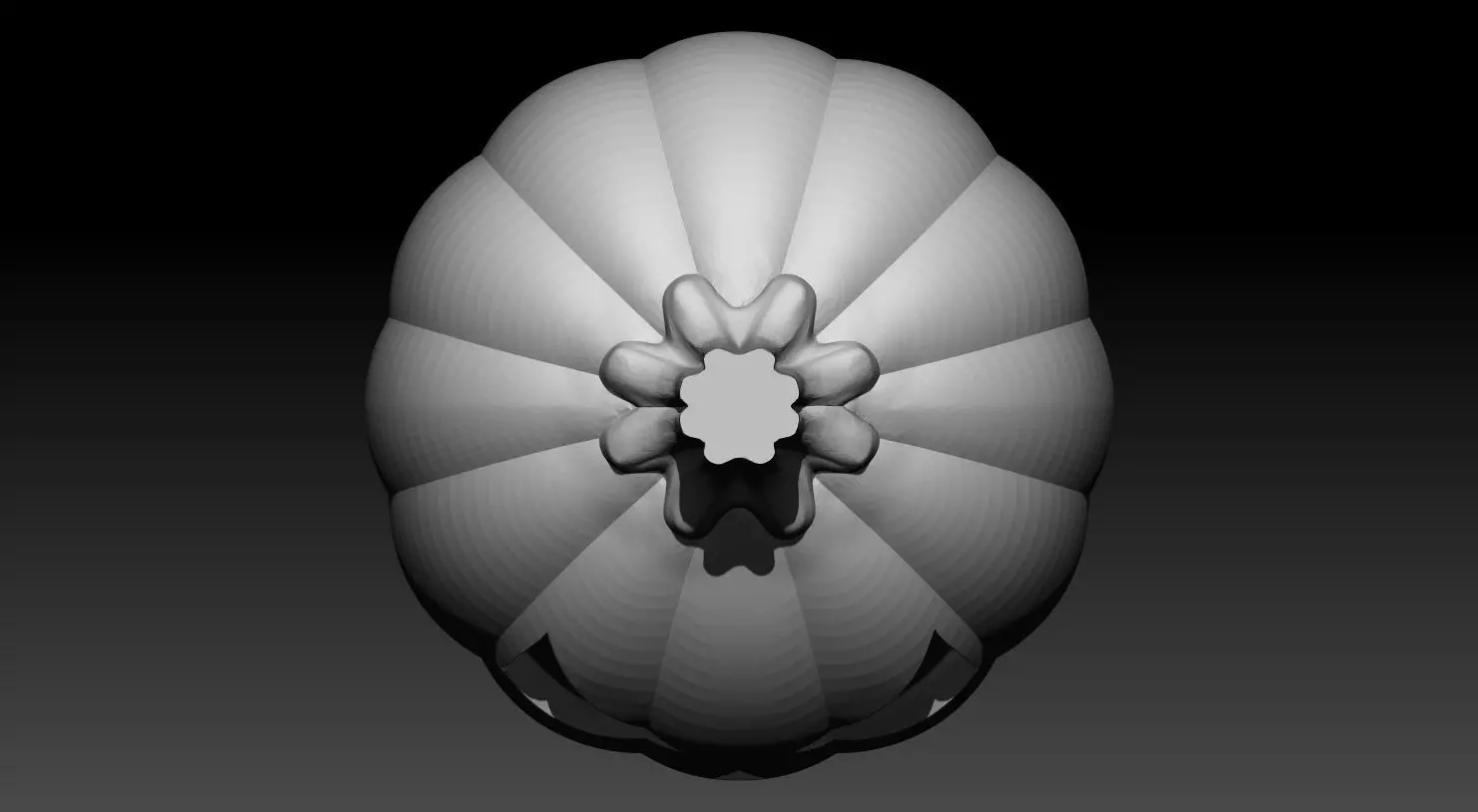 Halloween pumpkin model without supports 3D print model_5