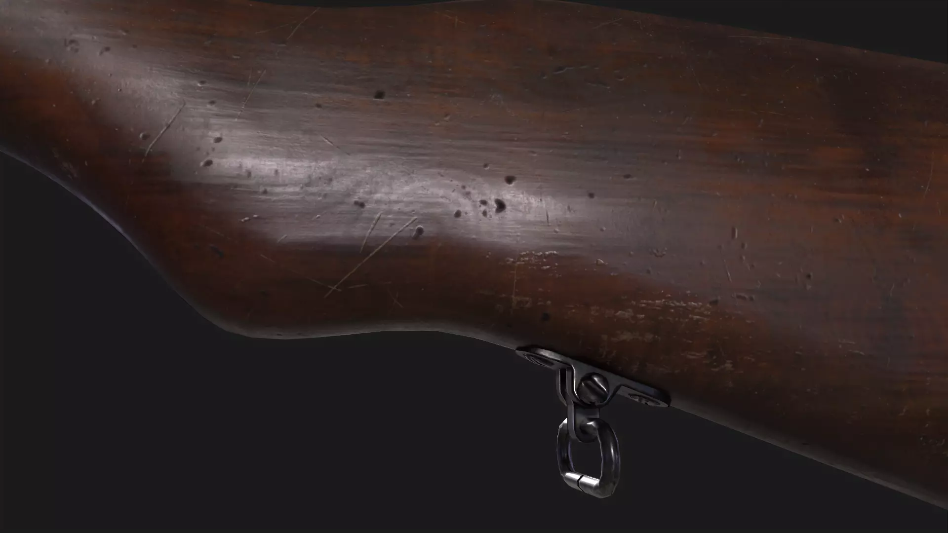 MP18 Submachine Gun Low-poly 3D model_9