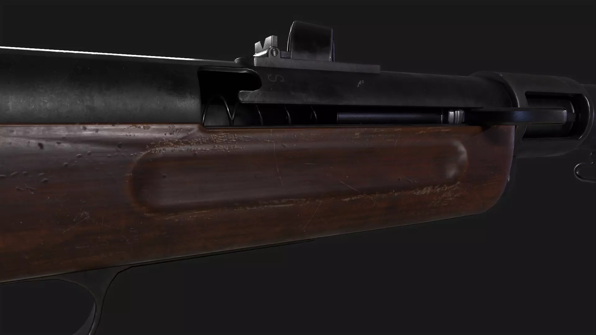 MP18 Submachine Gun Low-poly 3D model_3