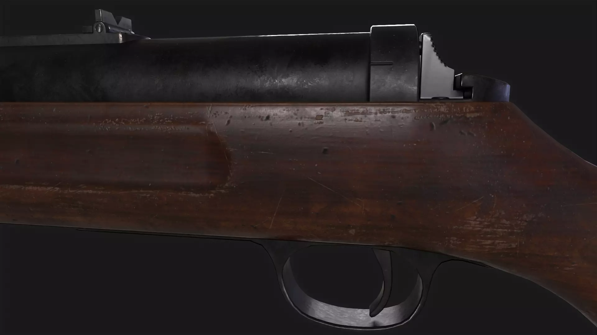 MP18 Submachine Gun Low-poly 3D model_8