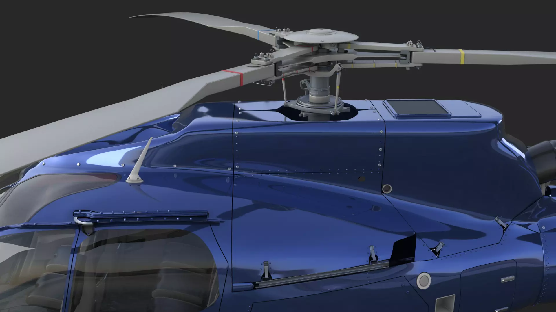 Airbus H130 High Detail 3ds max Vray 3D model_17