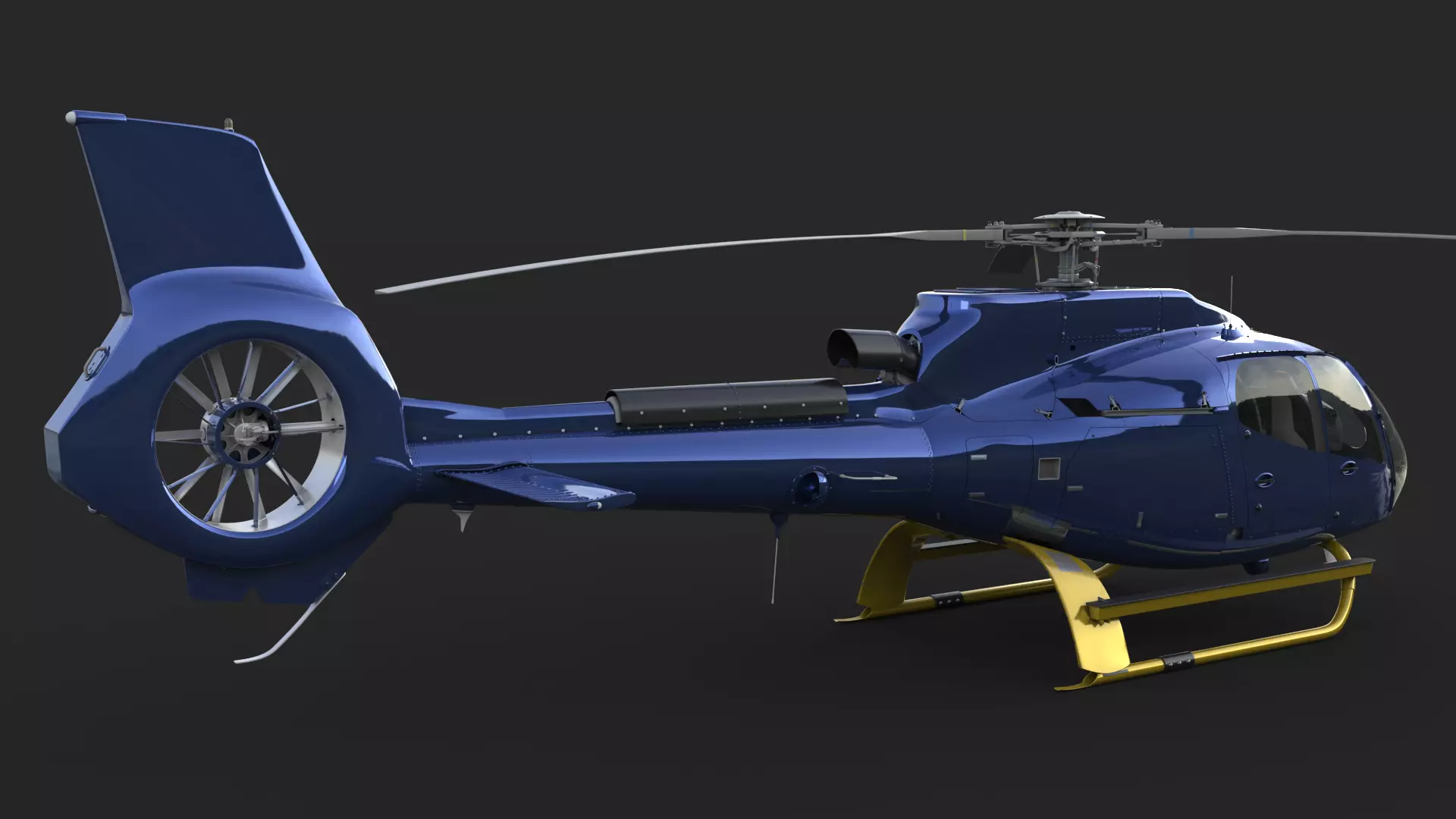 Airbus H130 High Detail 3ds max Vray 3D model_12
