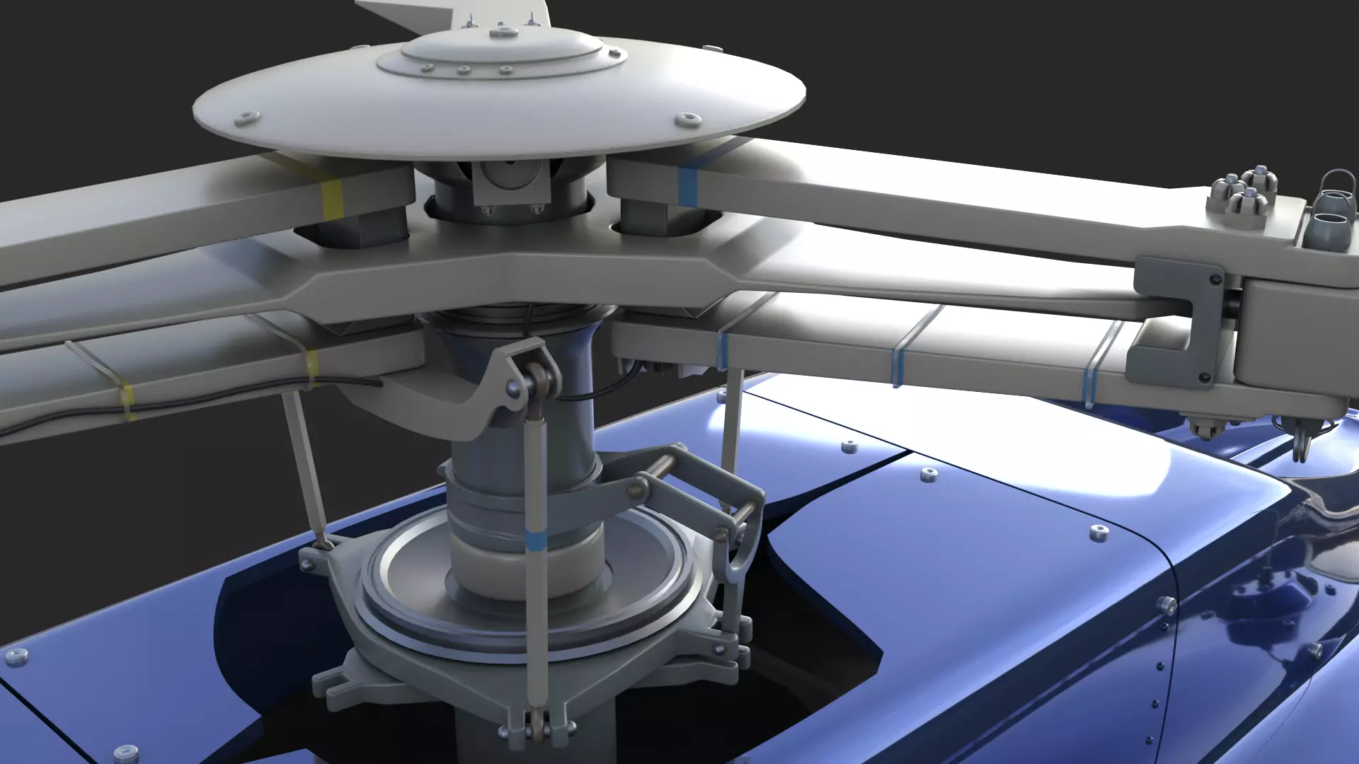 Airbus H130 High Detail 3ds max Vray 3D model_23