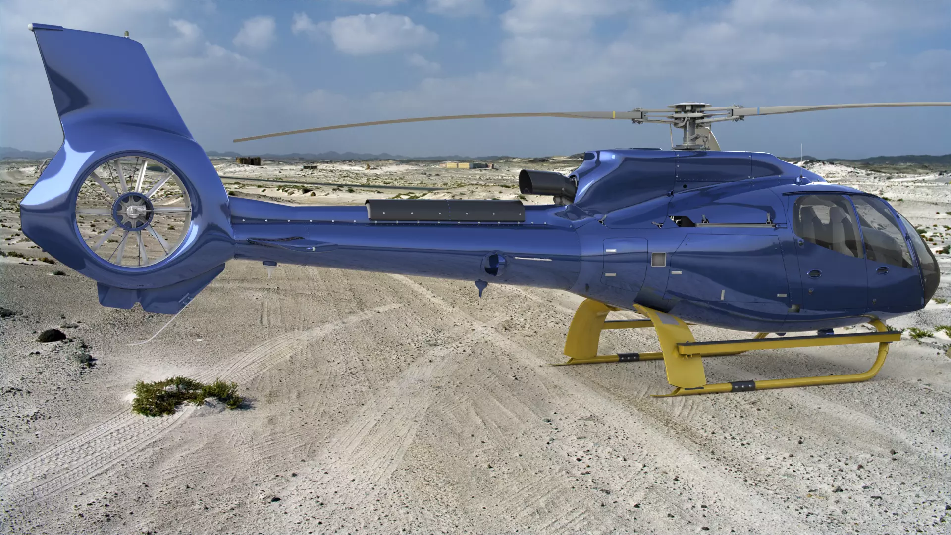 Airbus H130 High Detail 3ds max Vray 3D model_6