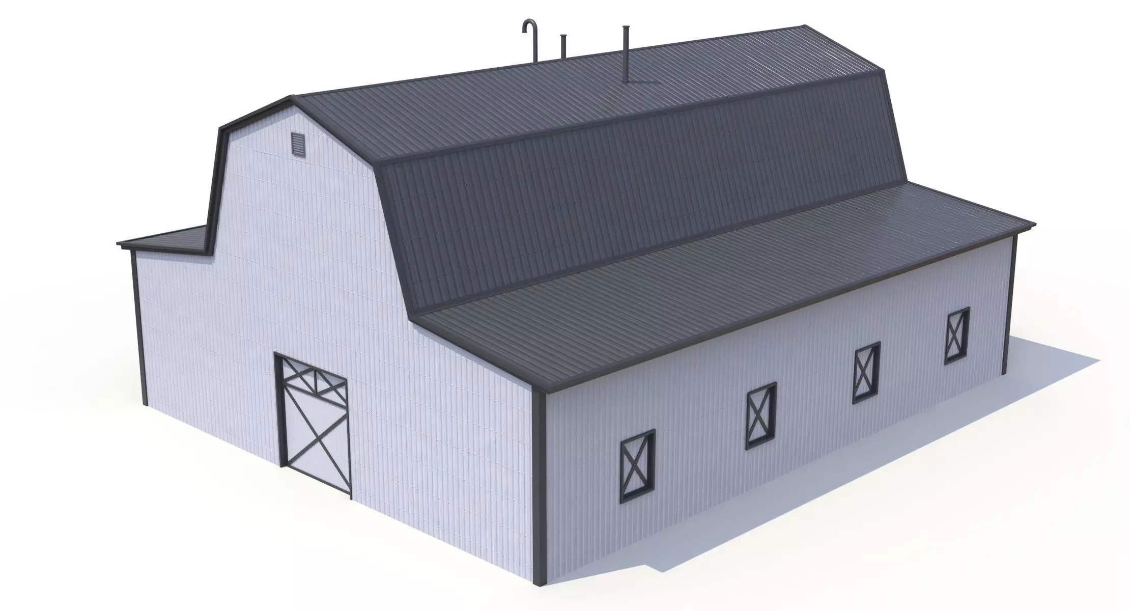 2 Farm Buildings PBR 3D Model Collection_2