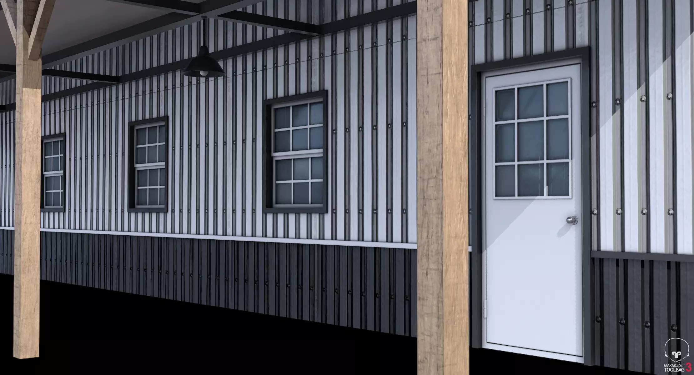 2 Farm Buildings PBR 3D Model Collection_16