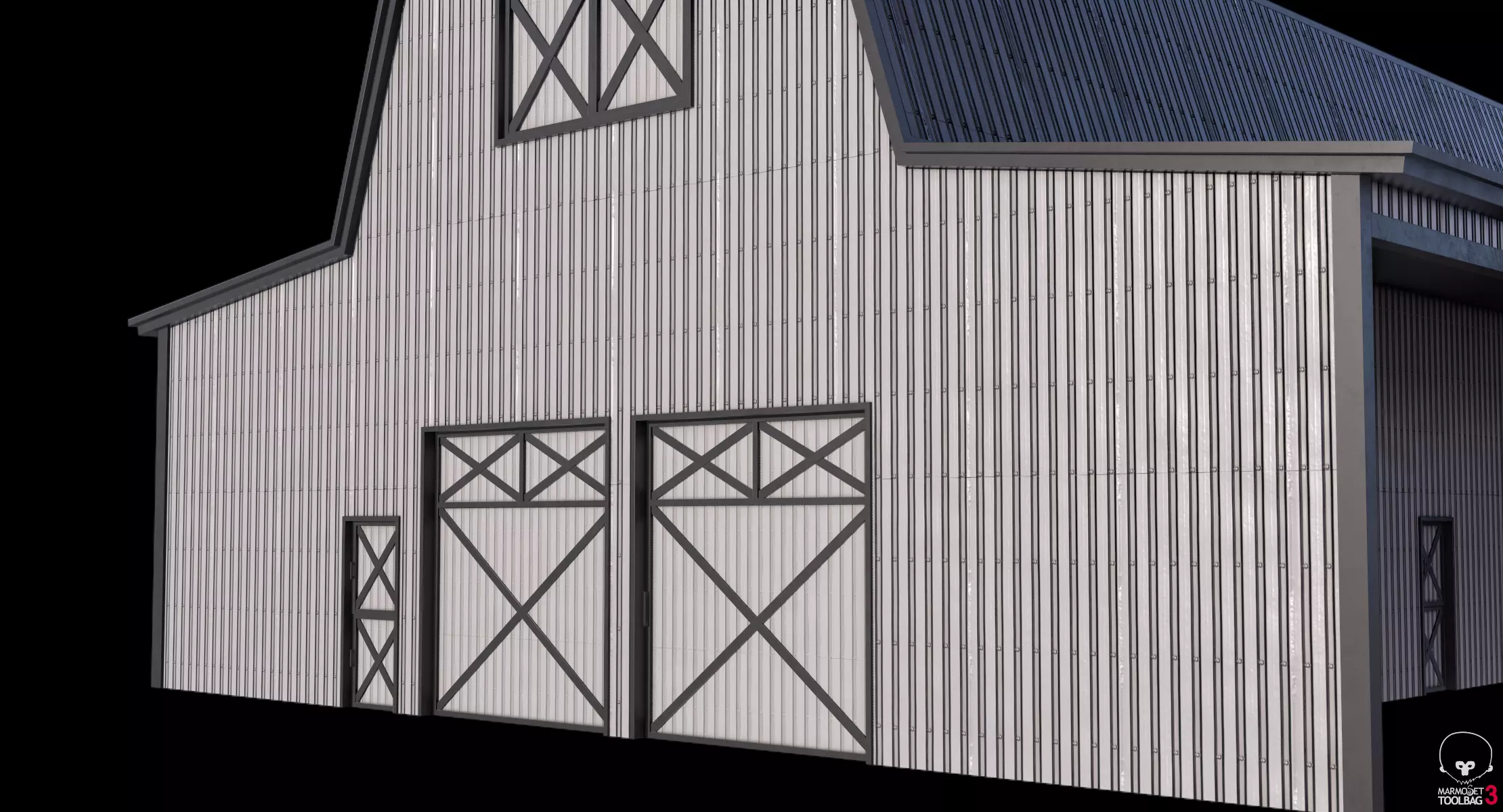 2 Farm Buildings PBR 3D Model Collection_6