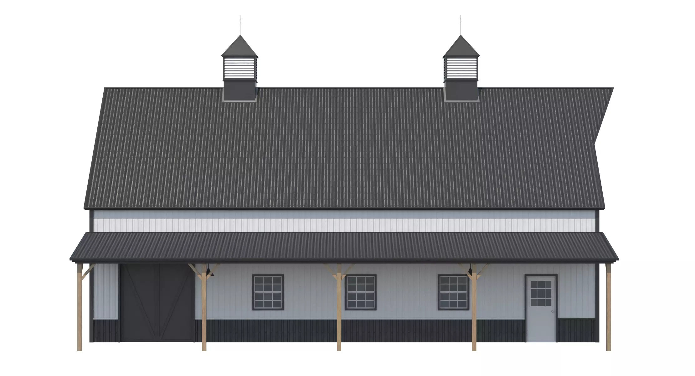 2 Farm Buildings PBR 3D Model Collection_13