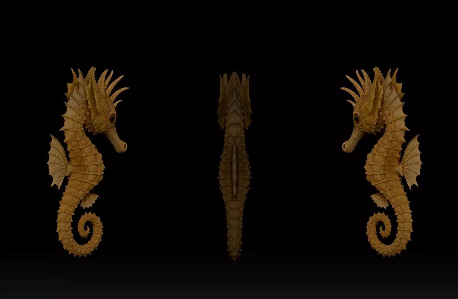 seahorse 3D print model_2