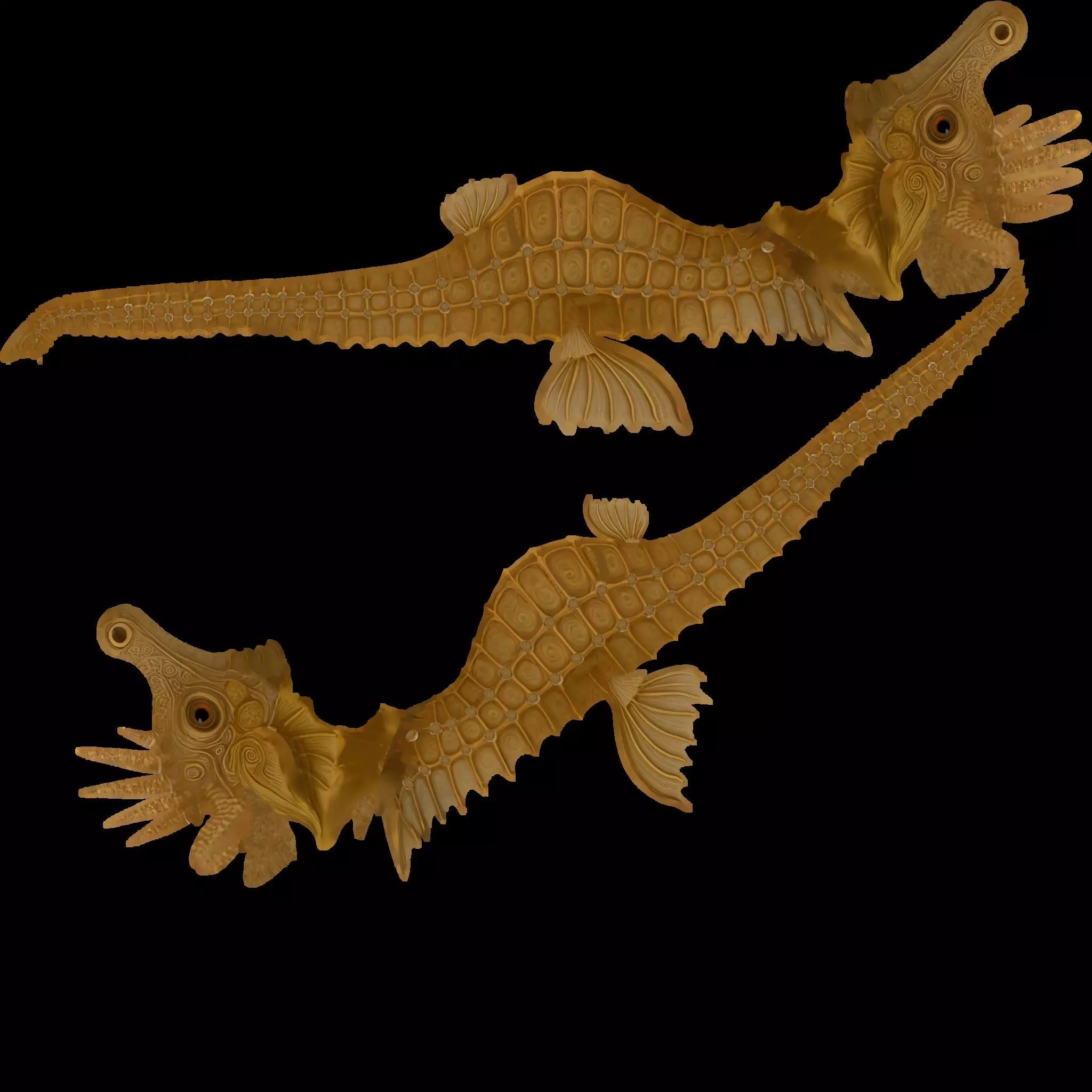 seahorse 3D print model_9