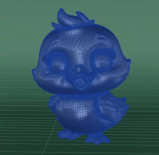 Baby Bird Gold 3D Model 3D print model_3