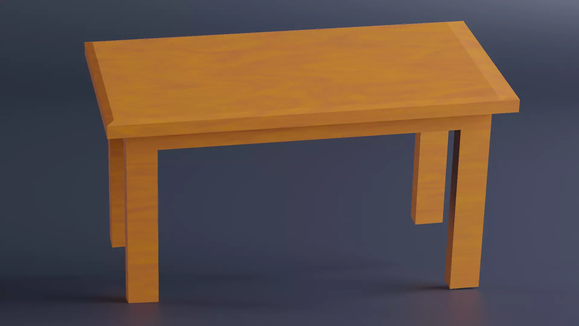 Simple Wooden Table Free low-poly 3D model