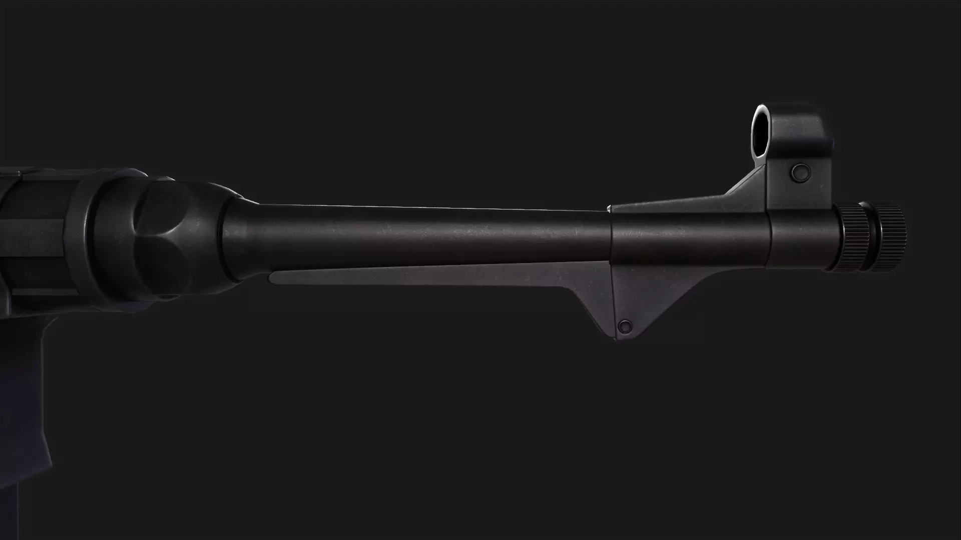 MP40 Submachine Gun Low-poly 3D model_4