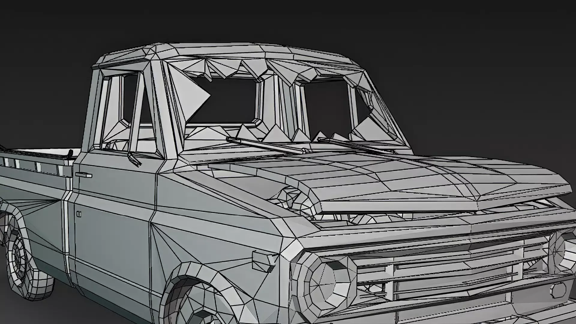 Abandoned Rusty Truck 3D Model PBR Low-poly 3D model_14