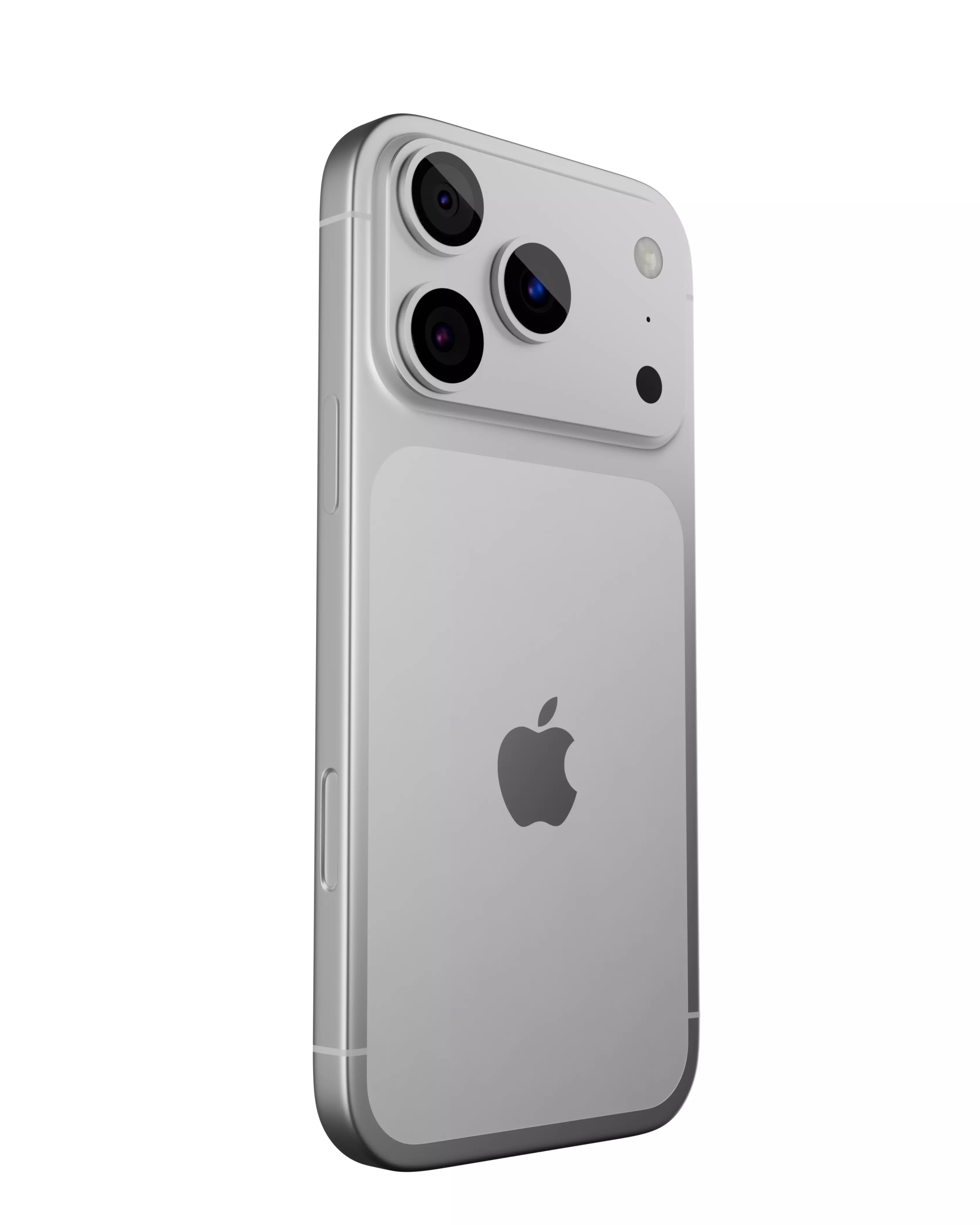 Apple Iphone 17 pro silver model 3D model