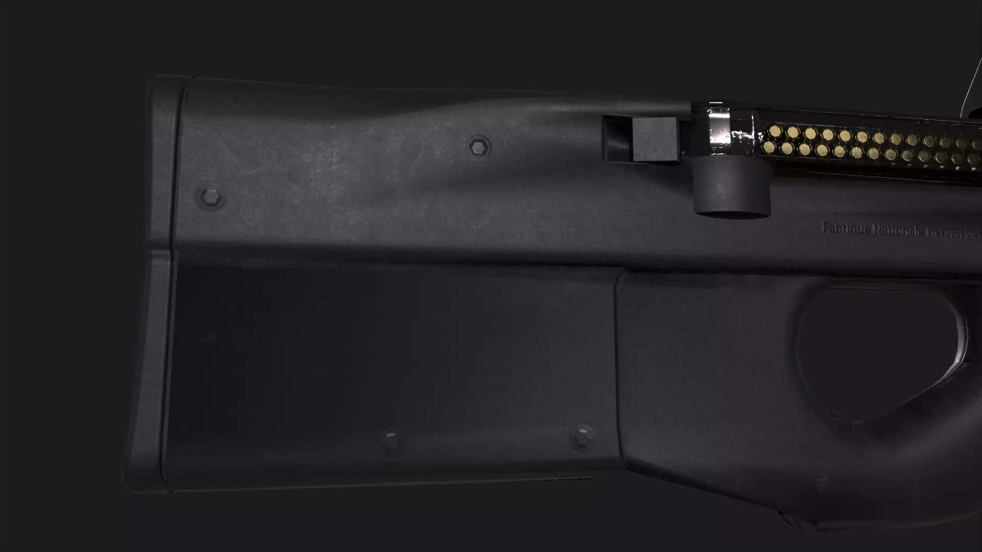 P90 Submachine Gun Low-poly 3D model_8