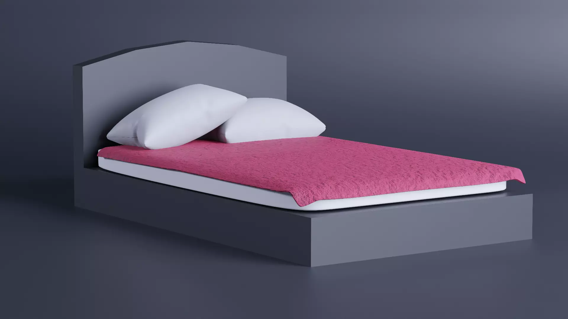 Free Simple Bed Free low-poly 3D model