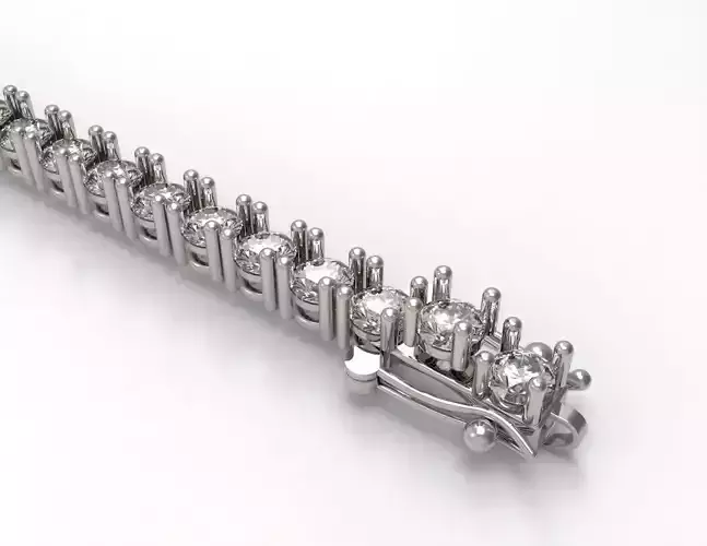 Tennis Bracelet 0l10ct 3D print model