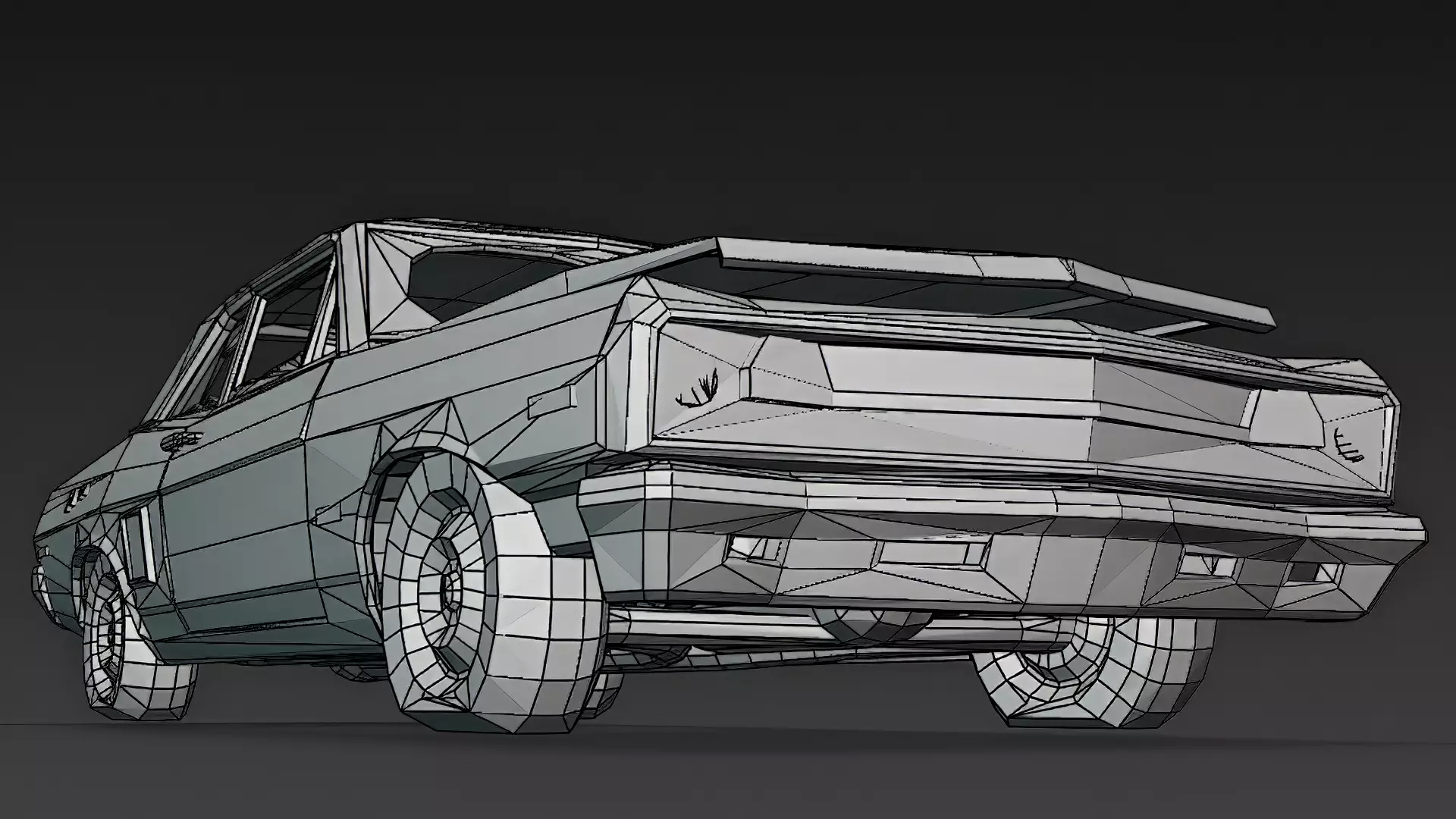 Abandoned Rusty Sedan 3D Model PBR Low-poly 3D model_13