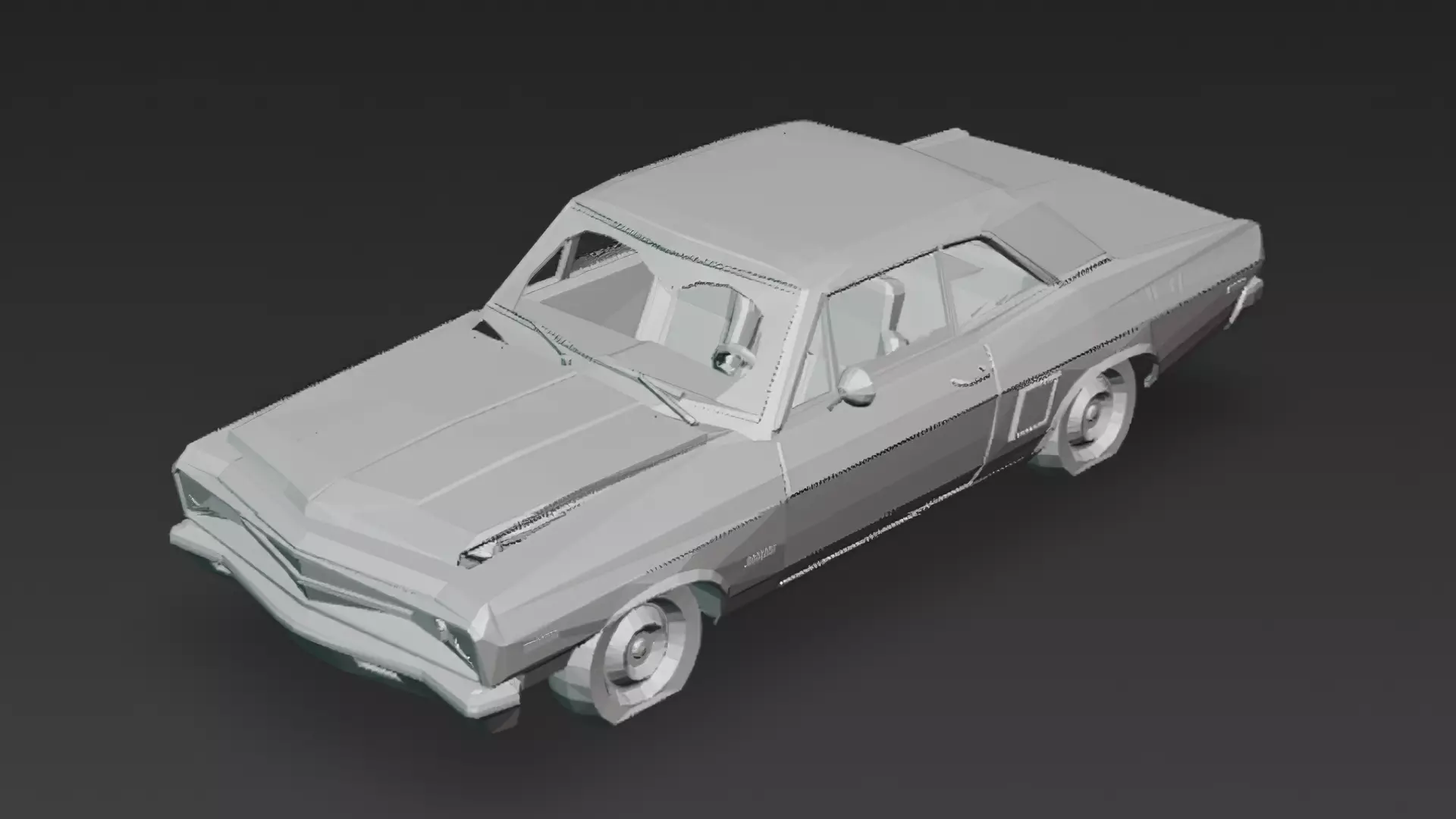 Abandoned Rusty Sedan 3D Model PBR Low-poly 3D model_10